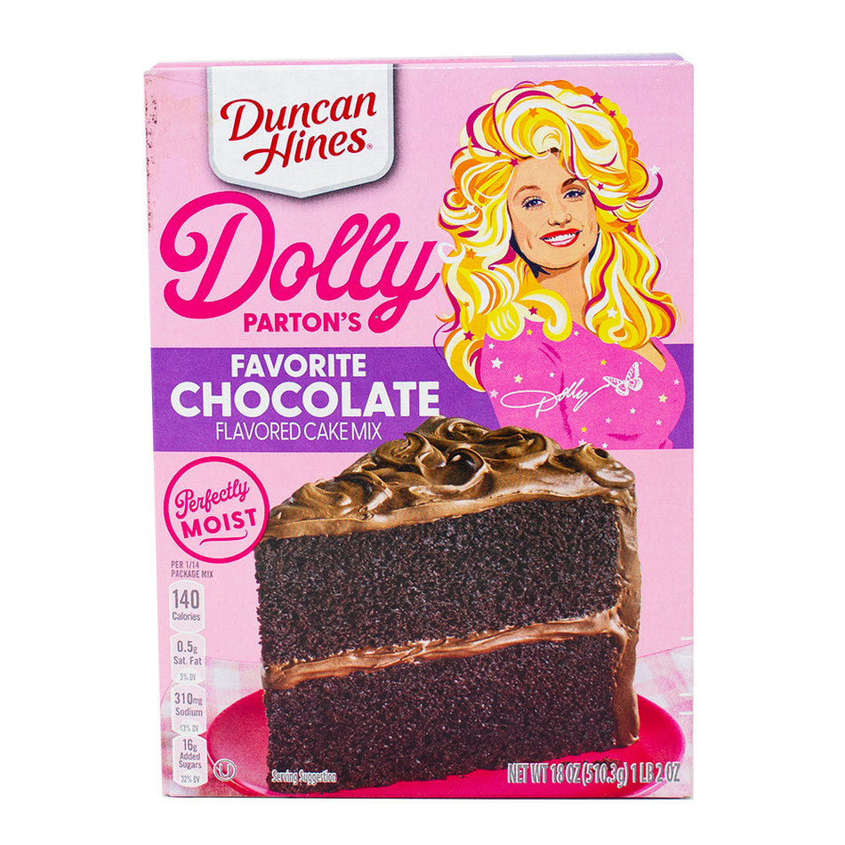 Dolly Parton Chocolate Cake Mix 18oz - 12 Pack  Nutrition Facts Ingredients