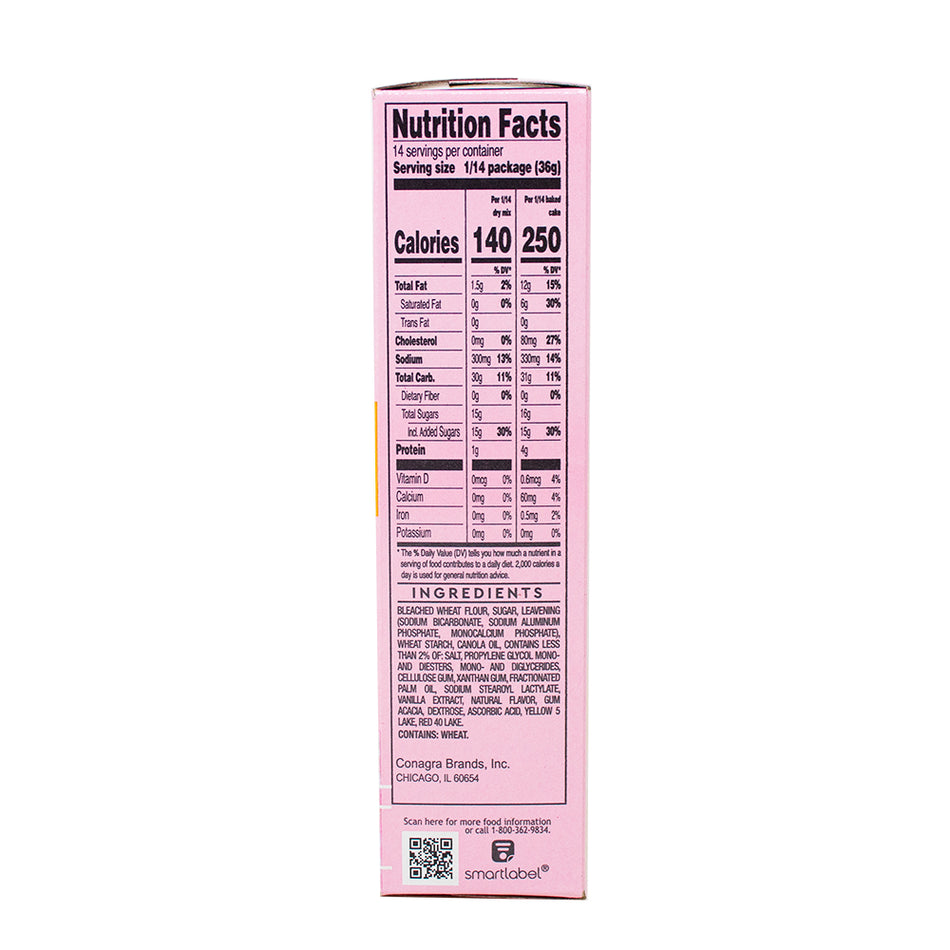 Dolly Parton Yellow Cake Mix 18oz - 12 Pack  Nutrition Facts Ingredients