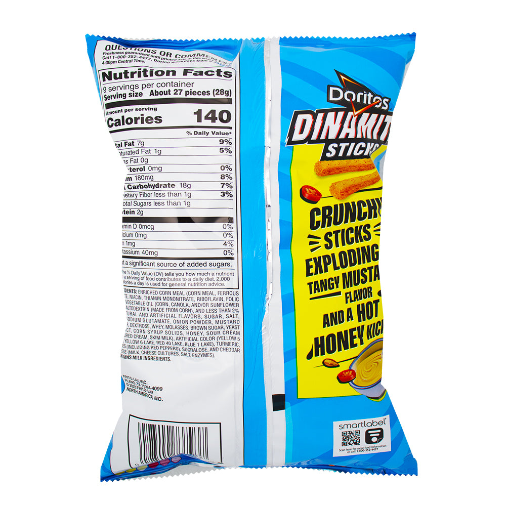 Doritos Dinamita Sticks Hot Honey Mustard 9oz - 1 Bag  Nutrition Facts Ingredients