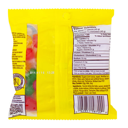 Dots Gumdrops 142g - 36 Pack  Nutrition Facts Ingredients