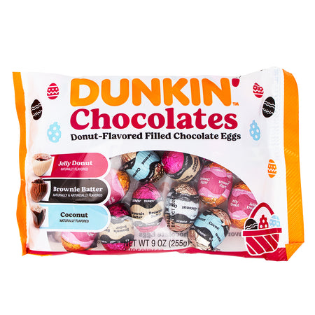 Dunkin' Donuts Assorted Chocolate Easter Eggs 9oz - 12 Pack