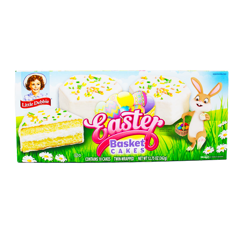 Little Debbie Vanilla Easter Basket Cakes - 340g - (10 pieces) - 1 Box **BB MAR 23/24**