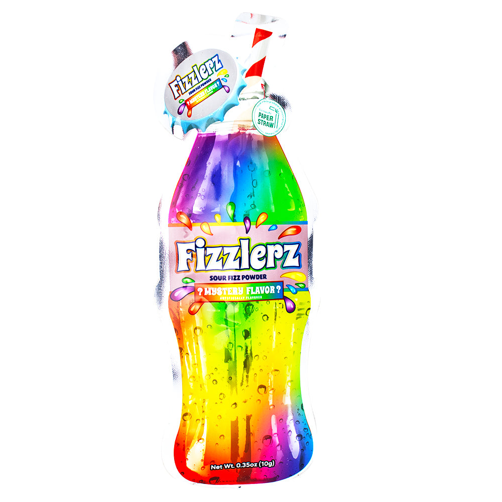 Fizzlers Sour Fizzy Powder Candy Mystery Flavour 0.35oz - 48 Pack 