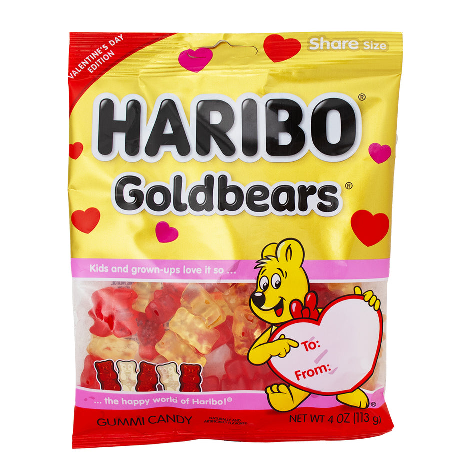 Haribo Gold Bears Valentine's Day Edition 4oz - 12 Pack - Gummy Bears - Valentines Day - Candy Store - Haribo - Haribo Gummy