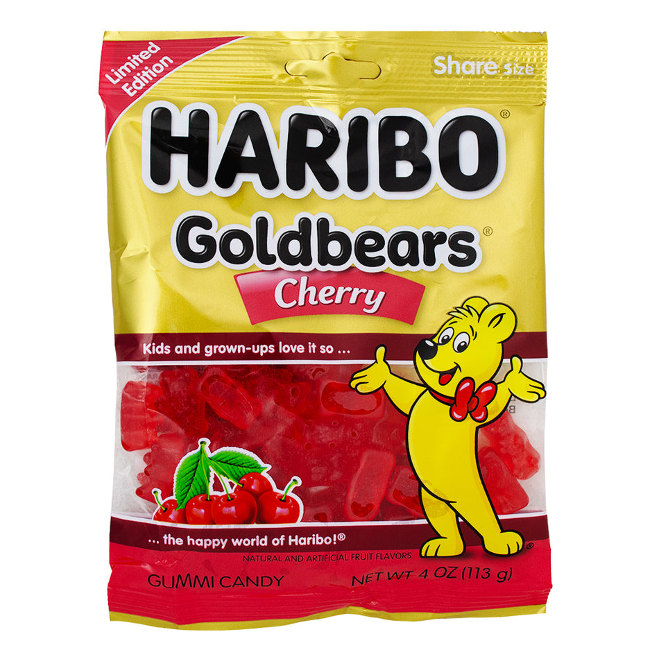 Haribo Gold Bears Cherry 4oz - 12 Pack