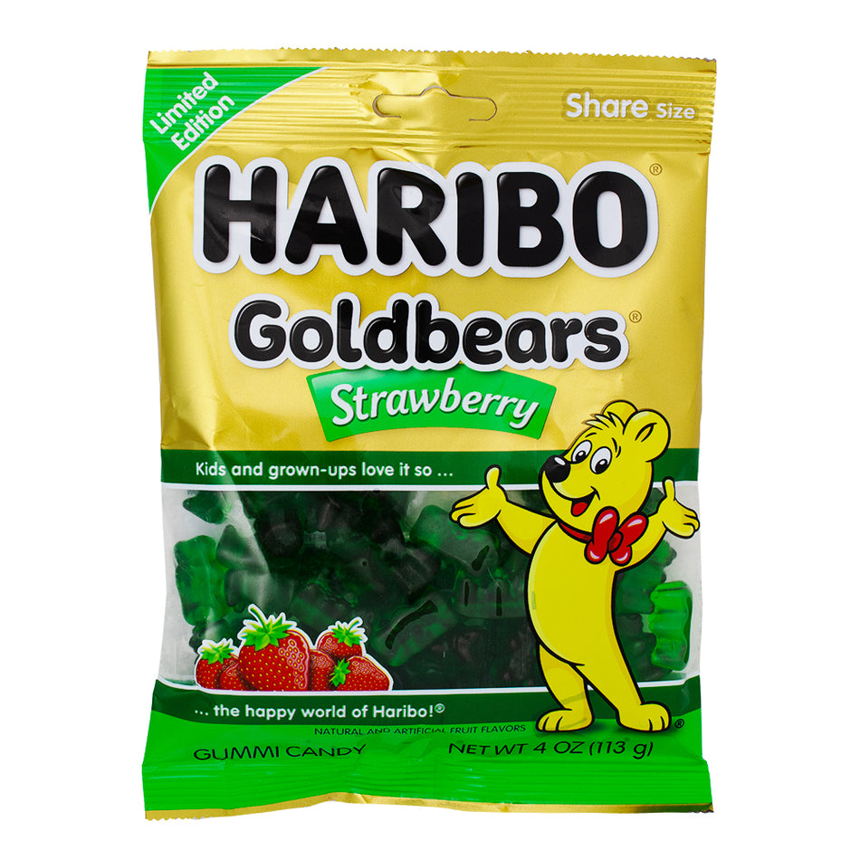 Haribo Gold Bears Strawberry 4oz - 12 Pack
