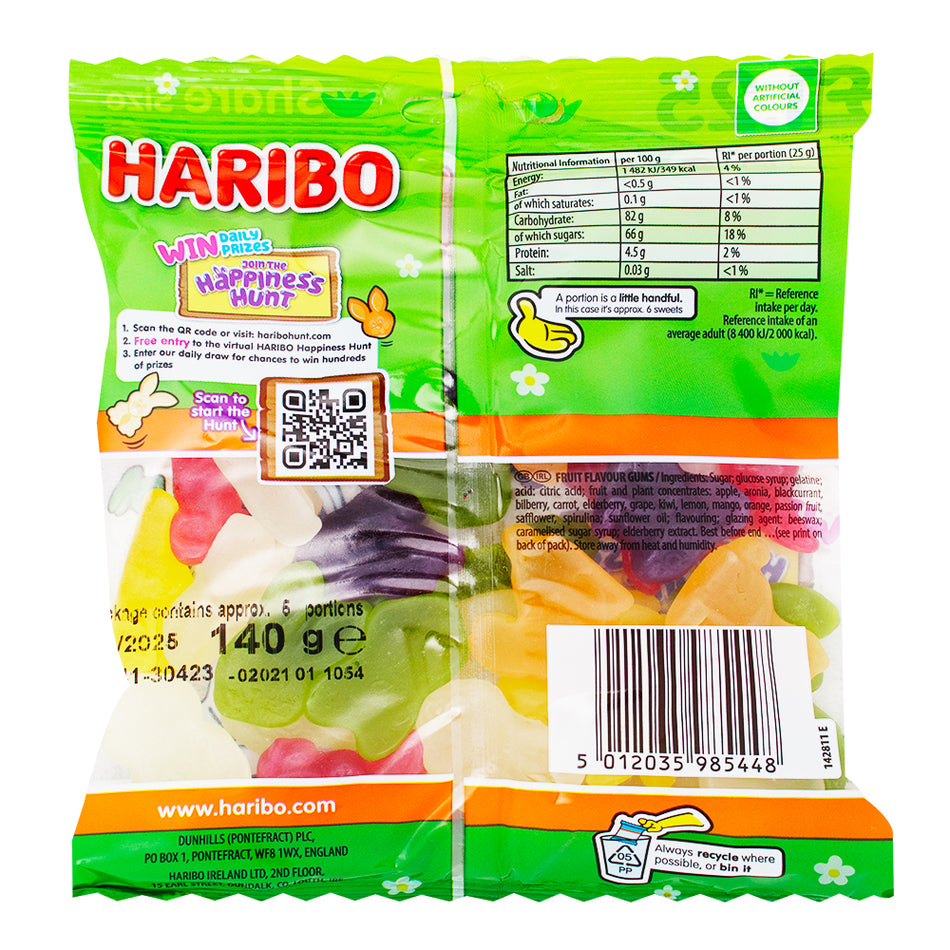 Haribo Jelly Bunnies (UK) 140g - 12 Pack   Nutrition Facts Ingredients