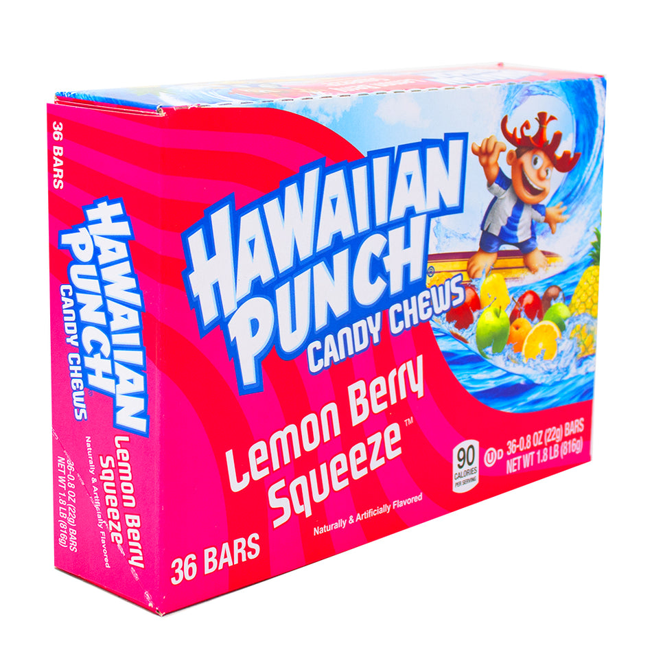 Hawaiian Punch Chew Bars Lemon Berry Squeeze .8oz - 36 Pack