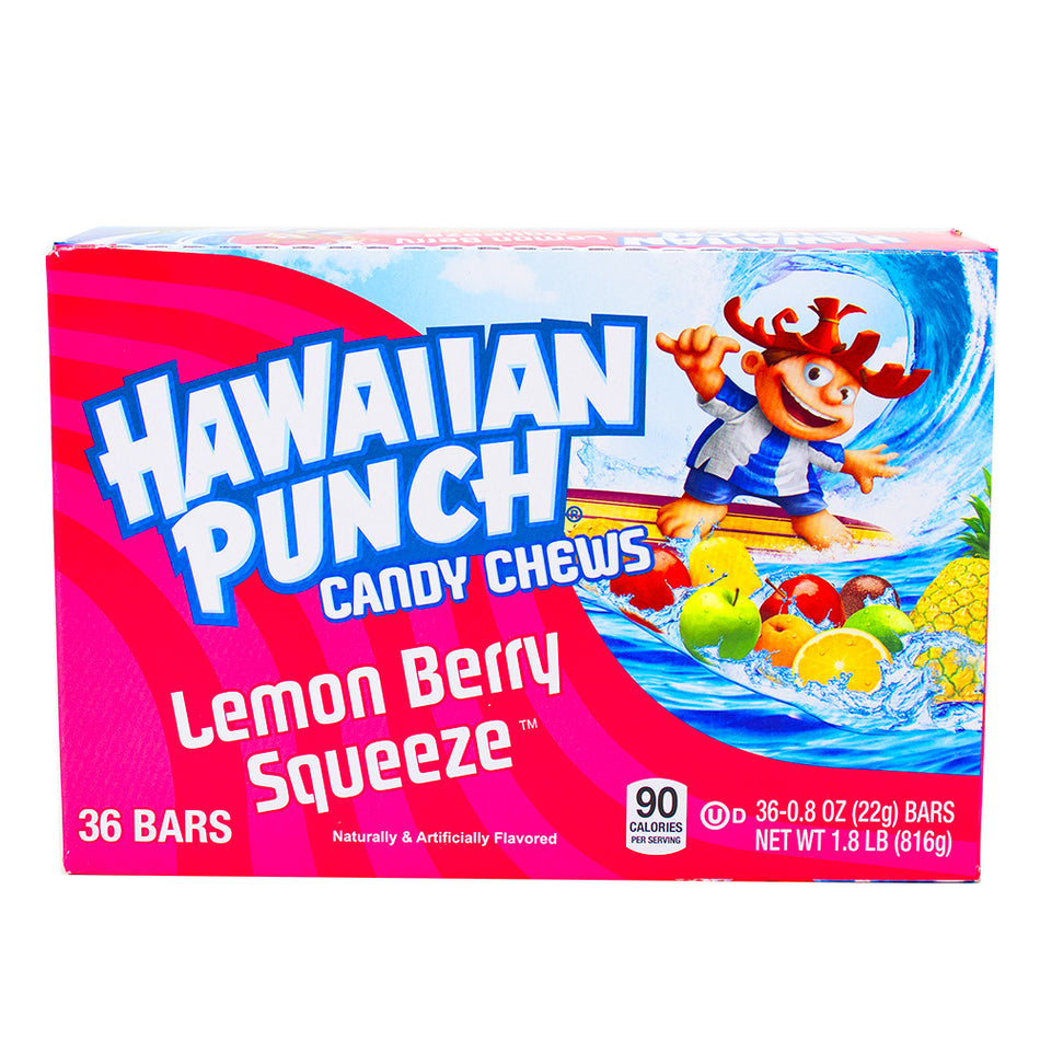 Hawaiian Punch Chew Bars Lemon Berry Squeeze .8oz - 36 Pack