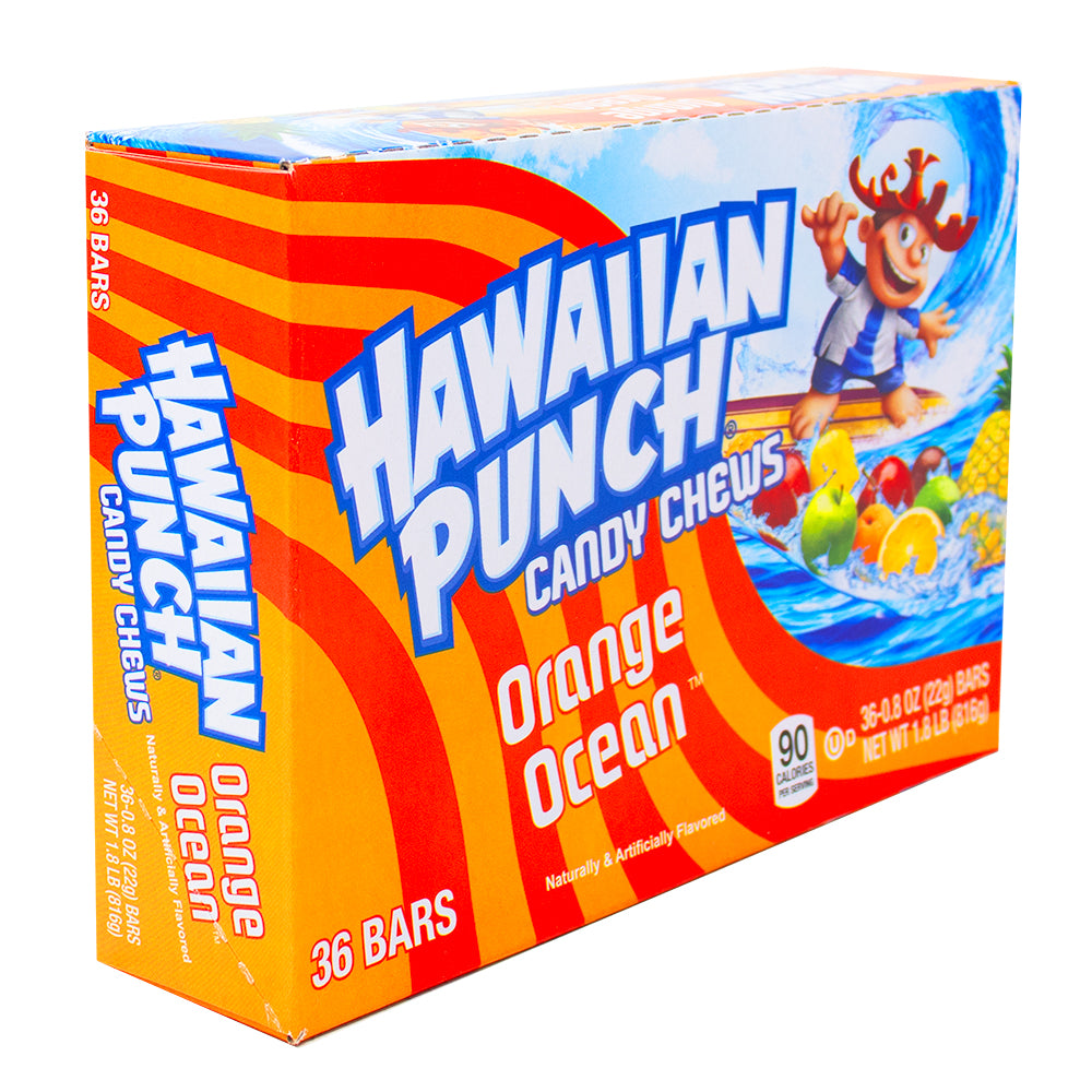 Hawaiian Punch Chew Bars Ocean Orange .8oz - 36 Pack