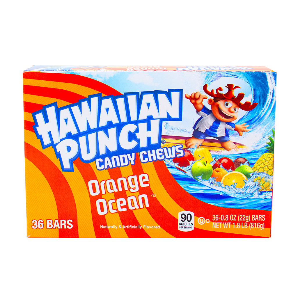 Hawaiian Punch Chew Bars Ocean Orange .8oz - 36 Pack