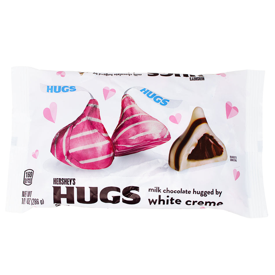 Hershey's Hugs Milk Chocolate Hugged By White Creme 10.1oz - 1 Bag - Hershey's Kisses - Candy Store - Hershey's Chocolate - Kisses - Chocolate Kisses