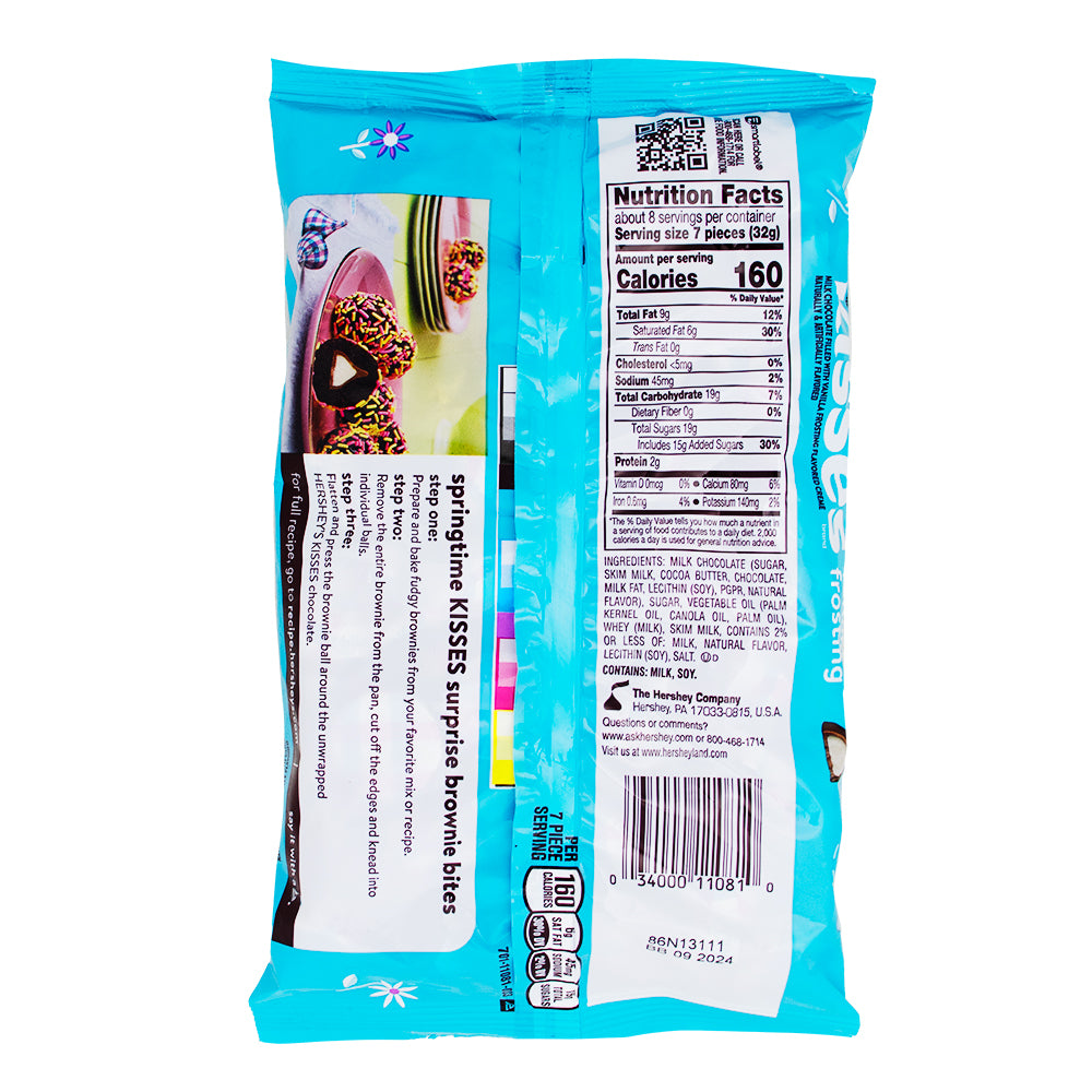 Hershey's Kisses Vanilla Frosting 9oz - 1 Bag Nutrition Facts Ingredients