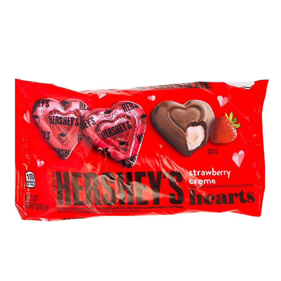 Hershey's Strawberry Creme Hearts 8.8oz - 1 Bag - Hershey's Chocolate - Candy Store - Valentines Day