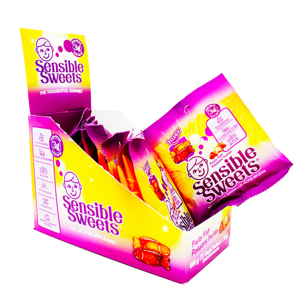 Huer Sensible Sweets Fruity Fish 50g - 12 Pack