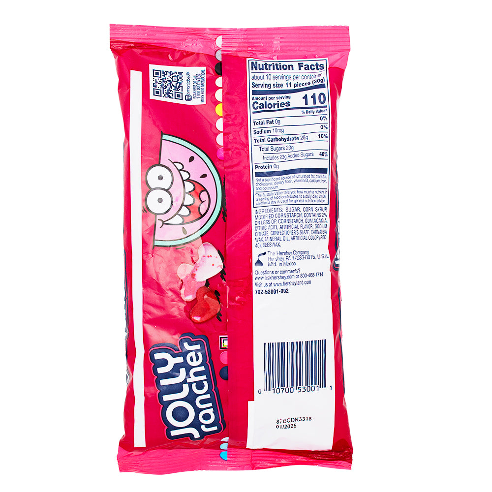 Jolly Rancher Jelly Hearts 11oz - 1 Bag Nutrition Facts Ingredients