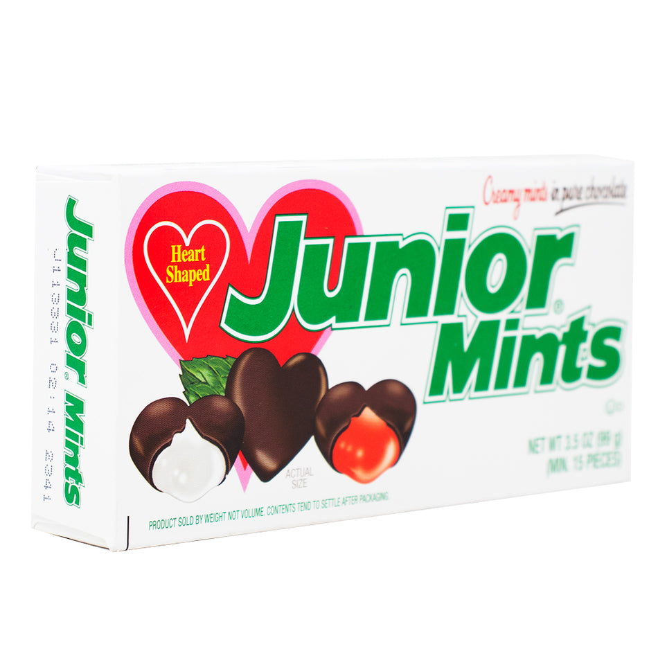 Junior Mints Theatre Pack Valentine's Pack 3.5oz - 12 Pack - Junior Mints - Valentine's Day - Wholesale Candy - Old Fashioned Candy