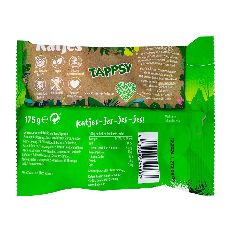 Katjes Tappsy 175g - 18 Pack  Nutrition Facts Ingredients
