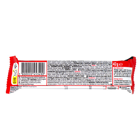 Kit Kat Chunky Black & White 42g - 24 Pack  Nutrition Facts Ingredients