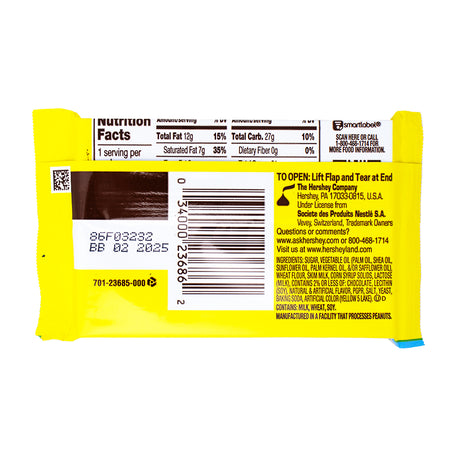 Kit Kat Lemon White Creme 1.5oz - 24 Pack  Nutrition Facts Ingredients