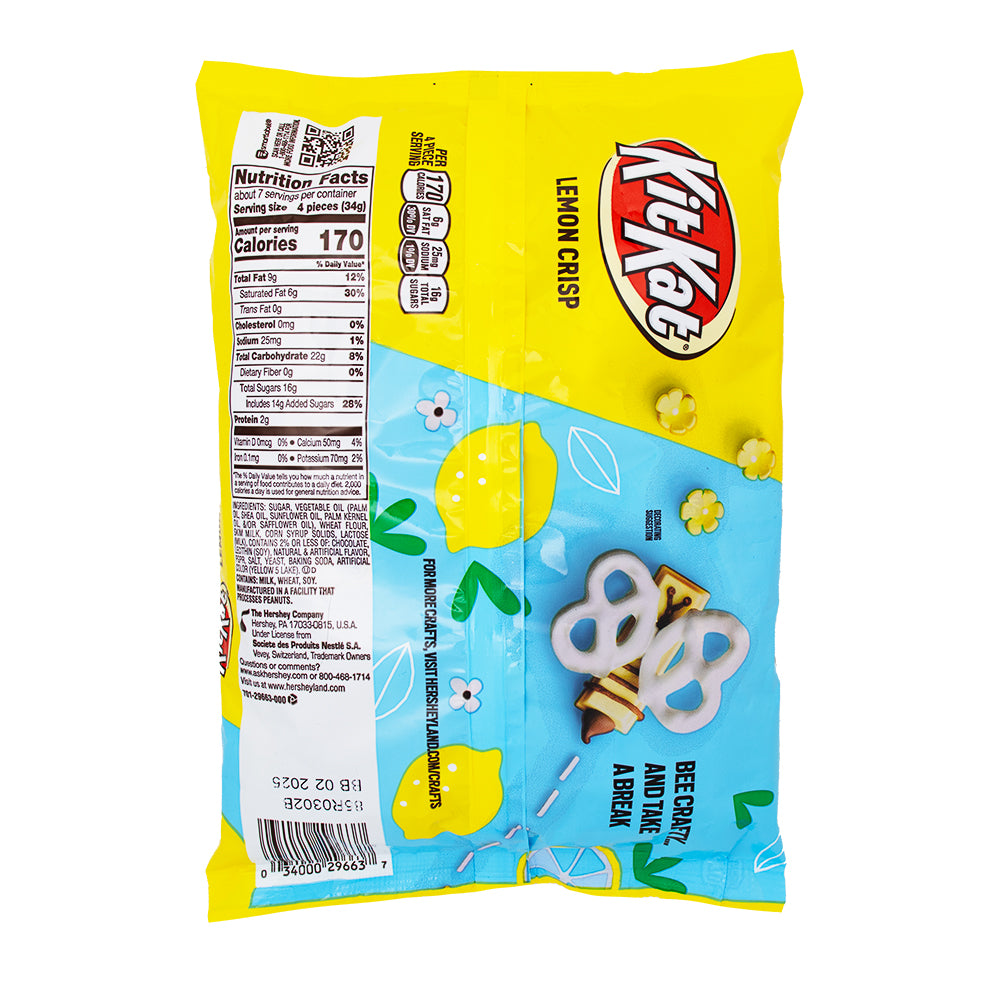 Kit Kat Miniatures Lemon Crisp 8.4oz - 24 Pack Nutrition Facts Ingredients