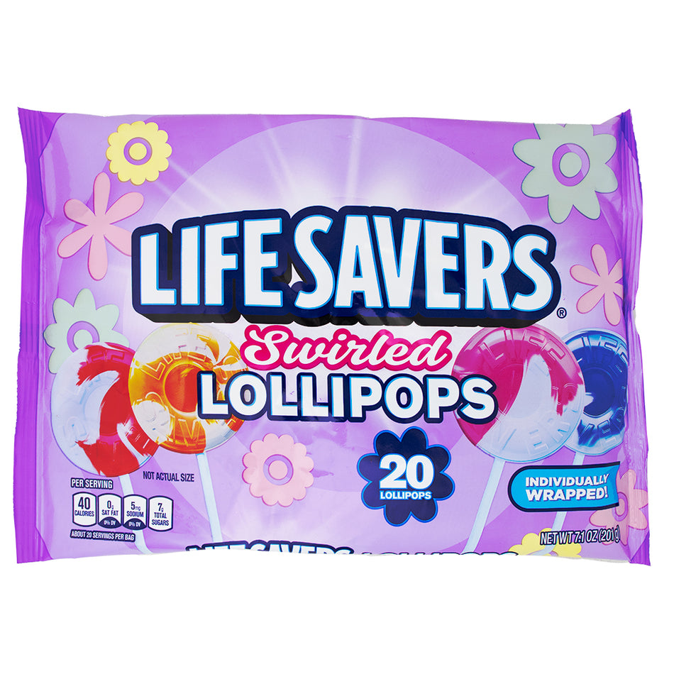 Lifesavers Swirled Lollipops 25 Pieces 8.8oz - 1 Bag