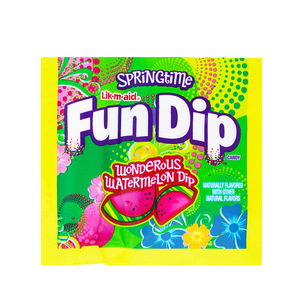 Fun Dip Springtime Watermelon/Strawberry 16 Pouches - 1Box