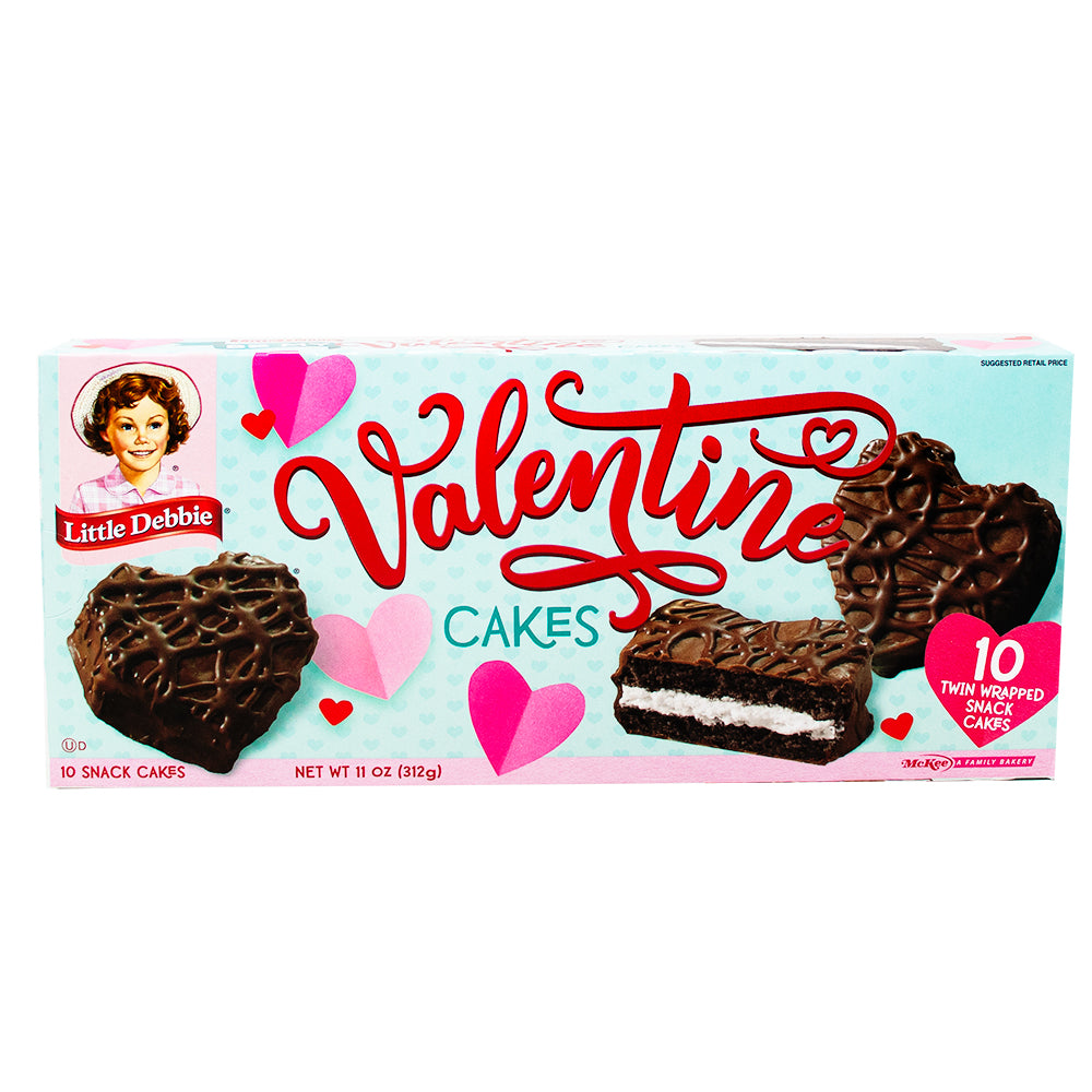 Little Debbie Valentine Chocolate Heart Cakes (10 Pieces) 312g - 1 Box