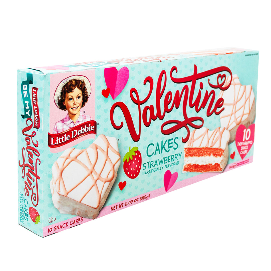 Little Debbie Valentine Strawberry Heart Cakes (10 Pieces) 315g  - 1 Box