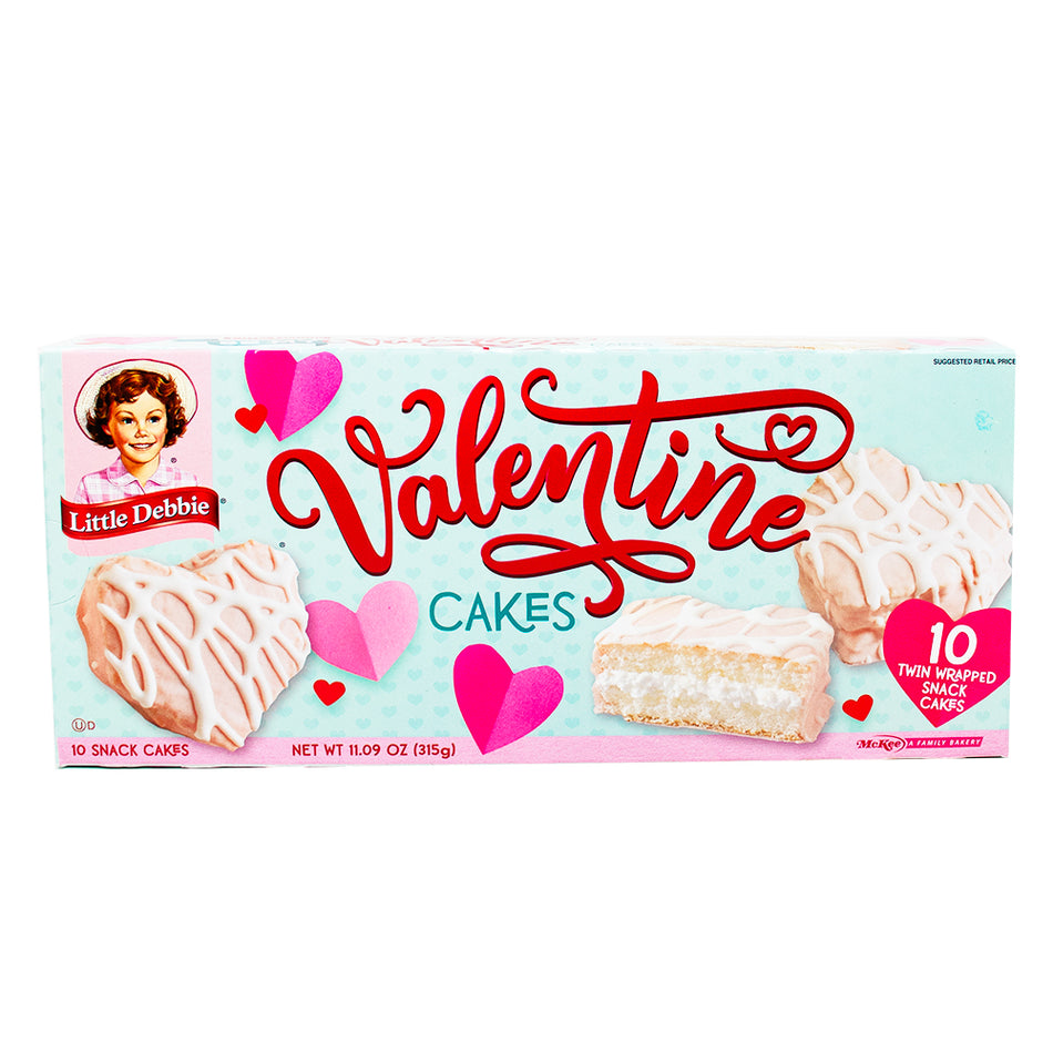 Little Debbie Valentine Vanilla Heart Cakes (10 Pieces) 315g - 1 Box