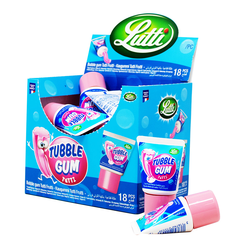 Lutti Tubble Tutti Frutti Squeeze Bubble Gum 35g - 18 Pack