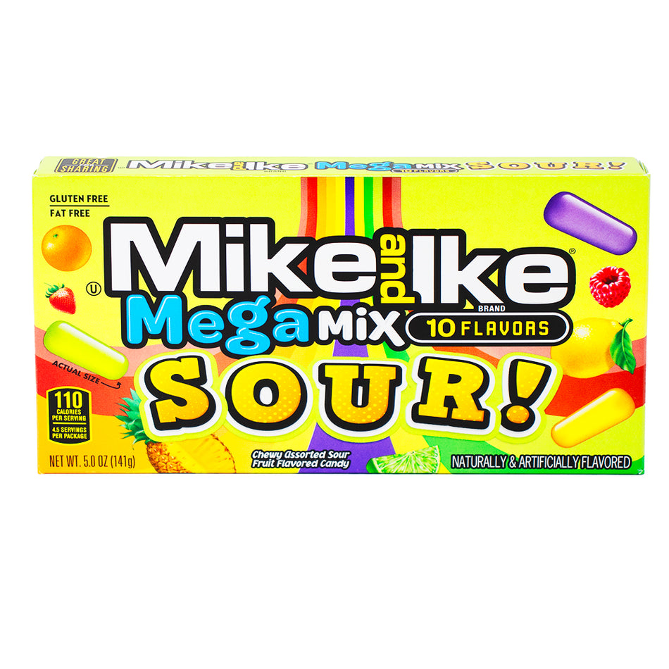 Mike and Ike Mega Mix Sour Candy 5oz - 12 Pack