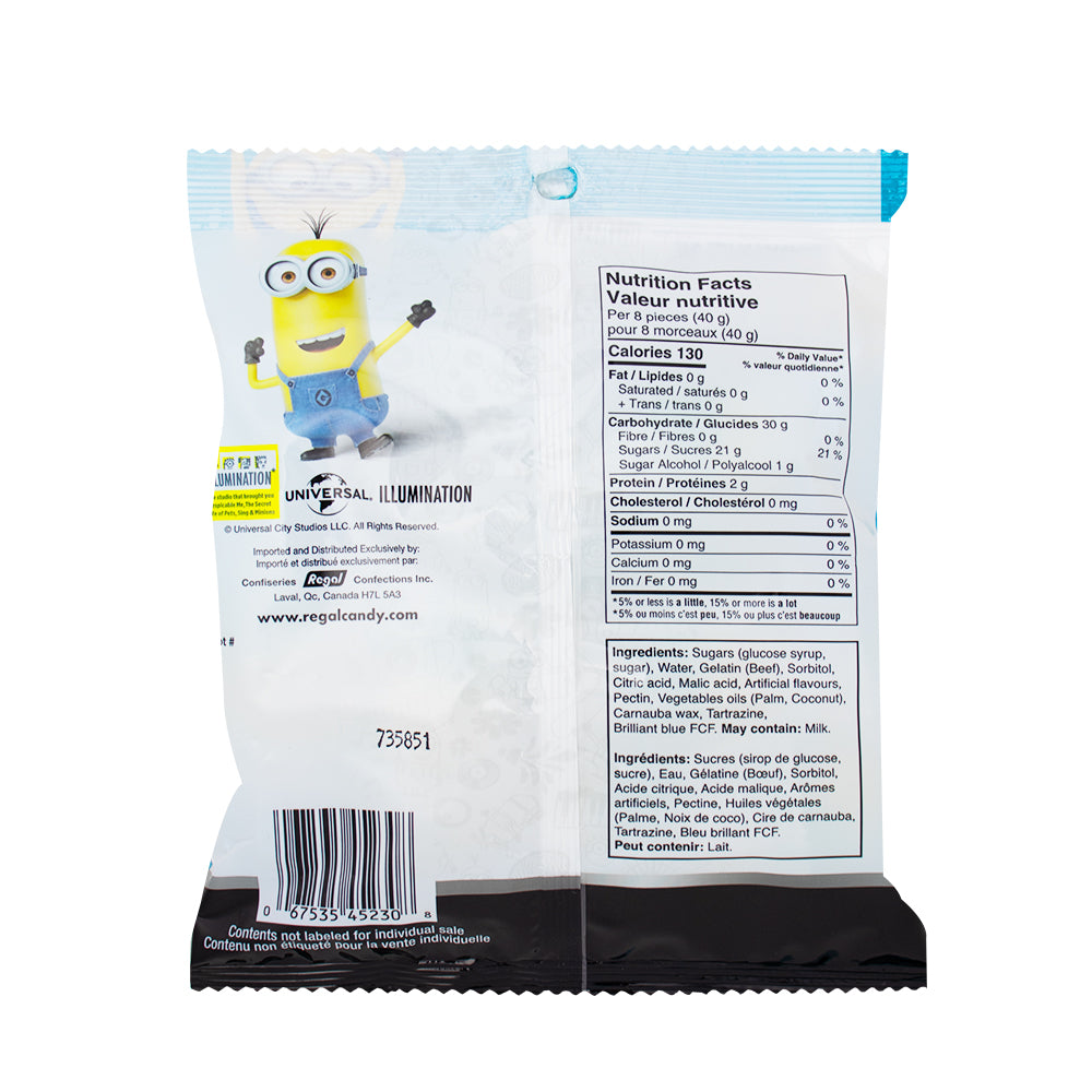 Minions Gummies 15 Pieces 75g - 24 Pack  Nutrition Facts Ingredients