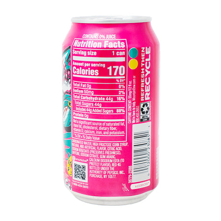 Mountain Dew Baja Point Break Punch Soda 355mL - 12 Pack  Nutrition Facts Ingredients