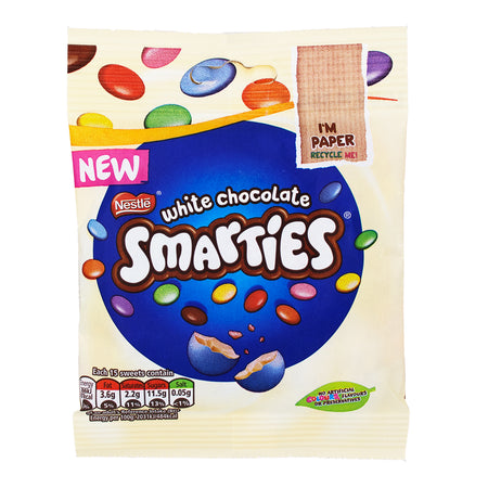 Smarties White Chocolate 100g (UK) - 8 Pack 