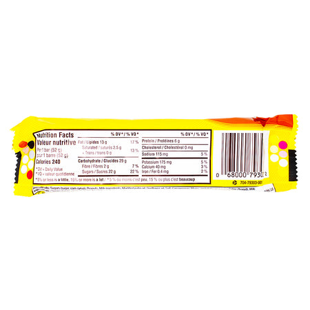 Oh Henry! Nutty Bar 52g - 24 Pack  Nutrition Facts Ingredients
