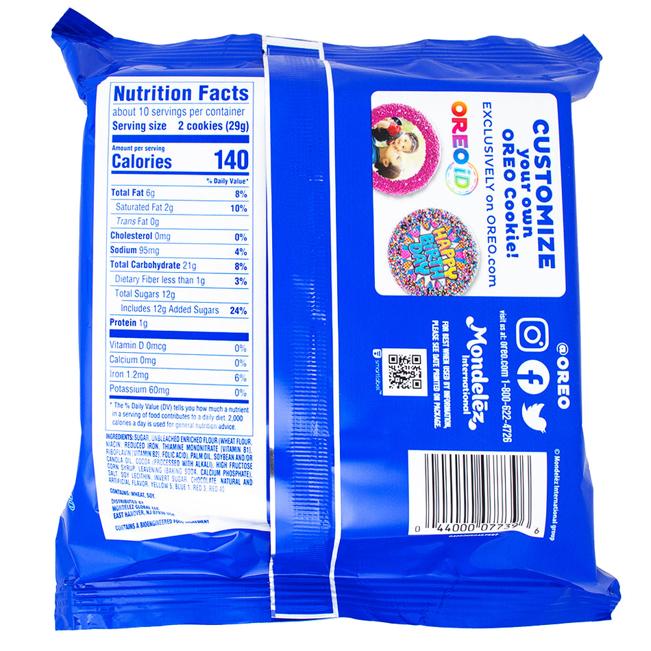 Oreo Dirt Cake 10.68oz - 12 Pack  Nutrition Facts Ingredients