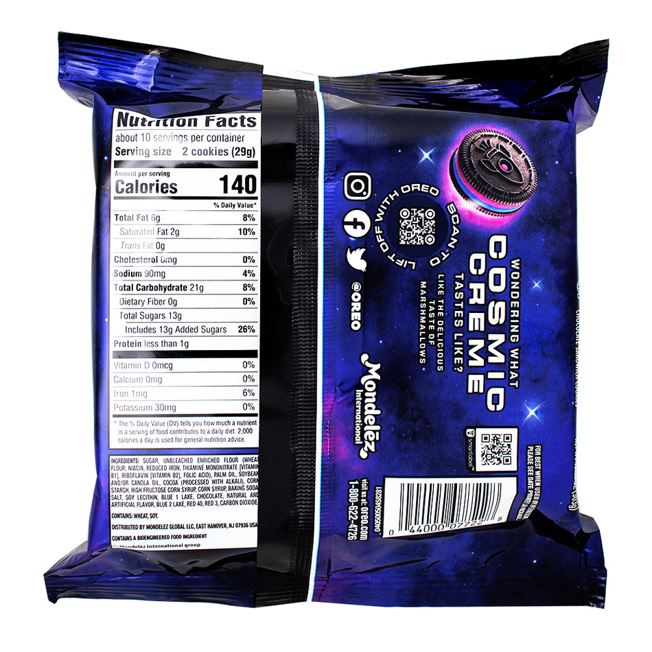 Oreo Space Dunk 10.68oz - 12 Pack Nutrition Facts Ingredients
