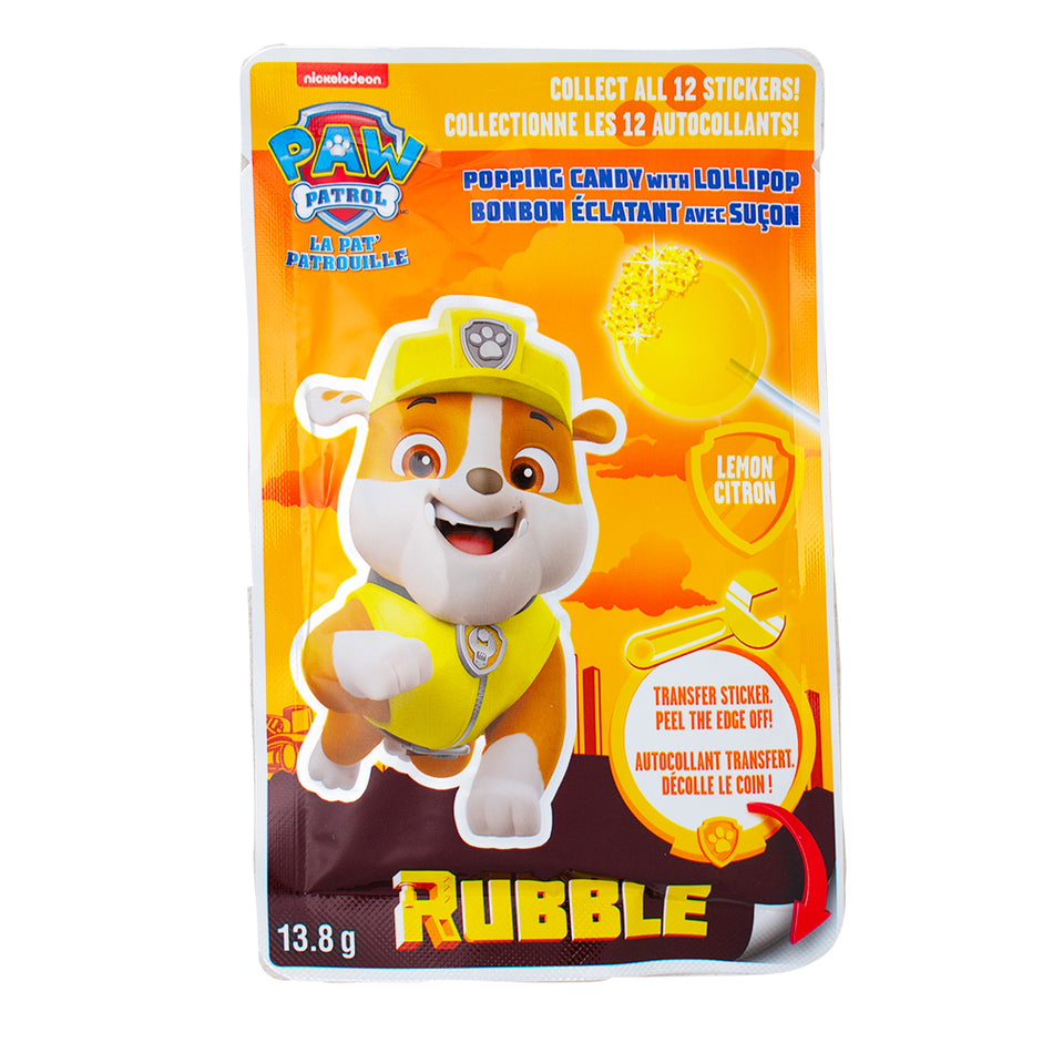 Paw Patrol Popping Candy with Lollipop Dipper 13.8g - 24 Pack