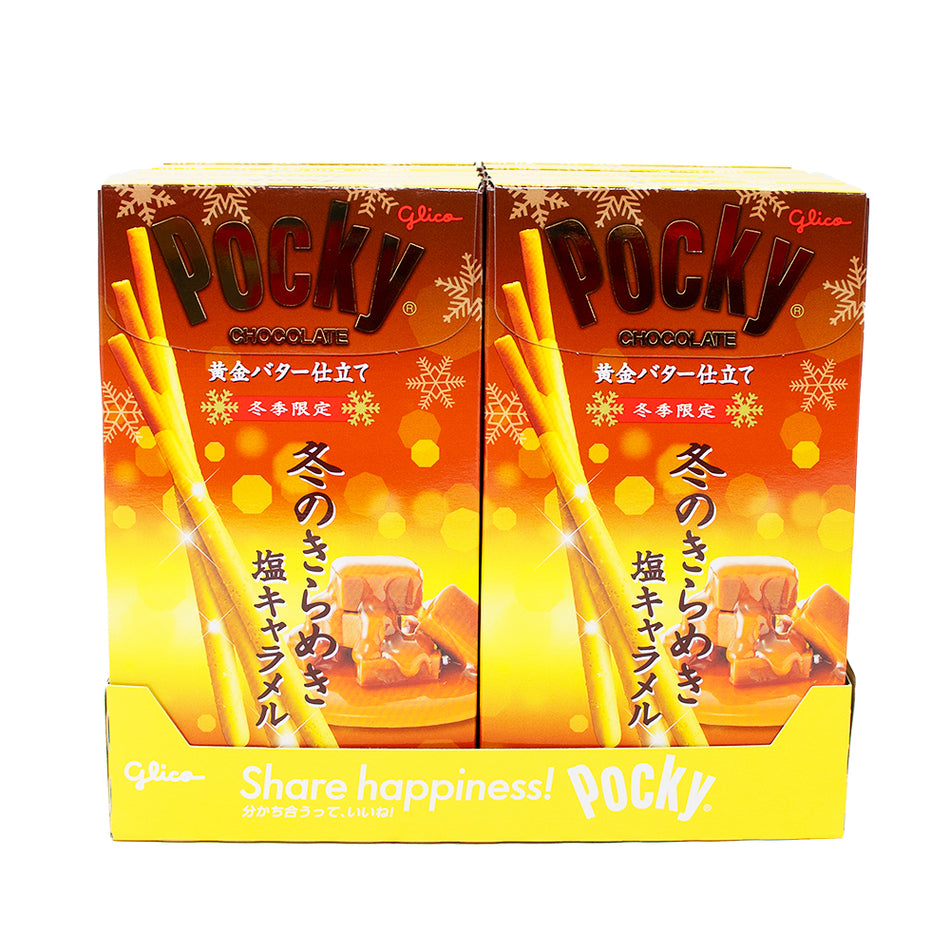 Pocky Limited Edition Golden Salted Caramel (Japan) 53g - 10 Pack