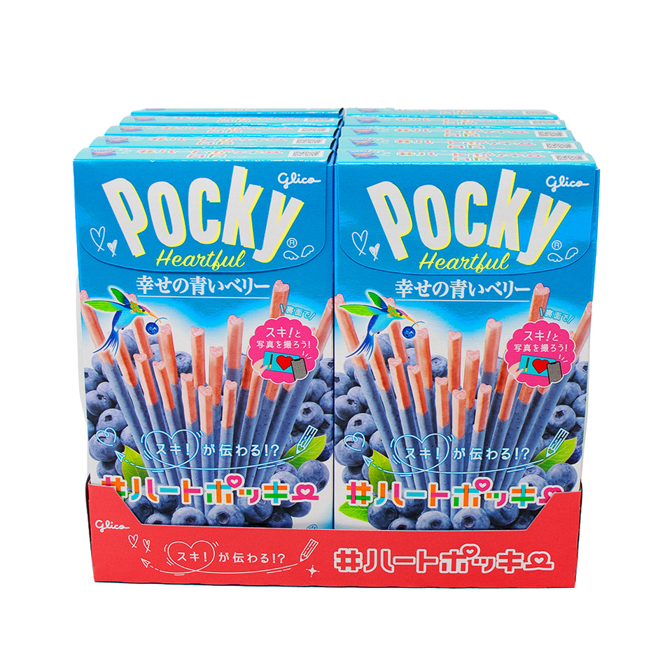 Pocky Heartful Blueberry Limited Edition 40g (Japan) - 10 Pack