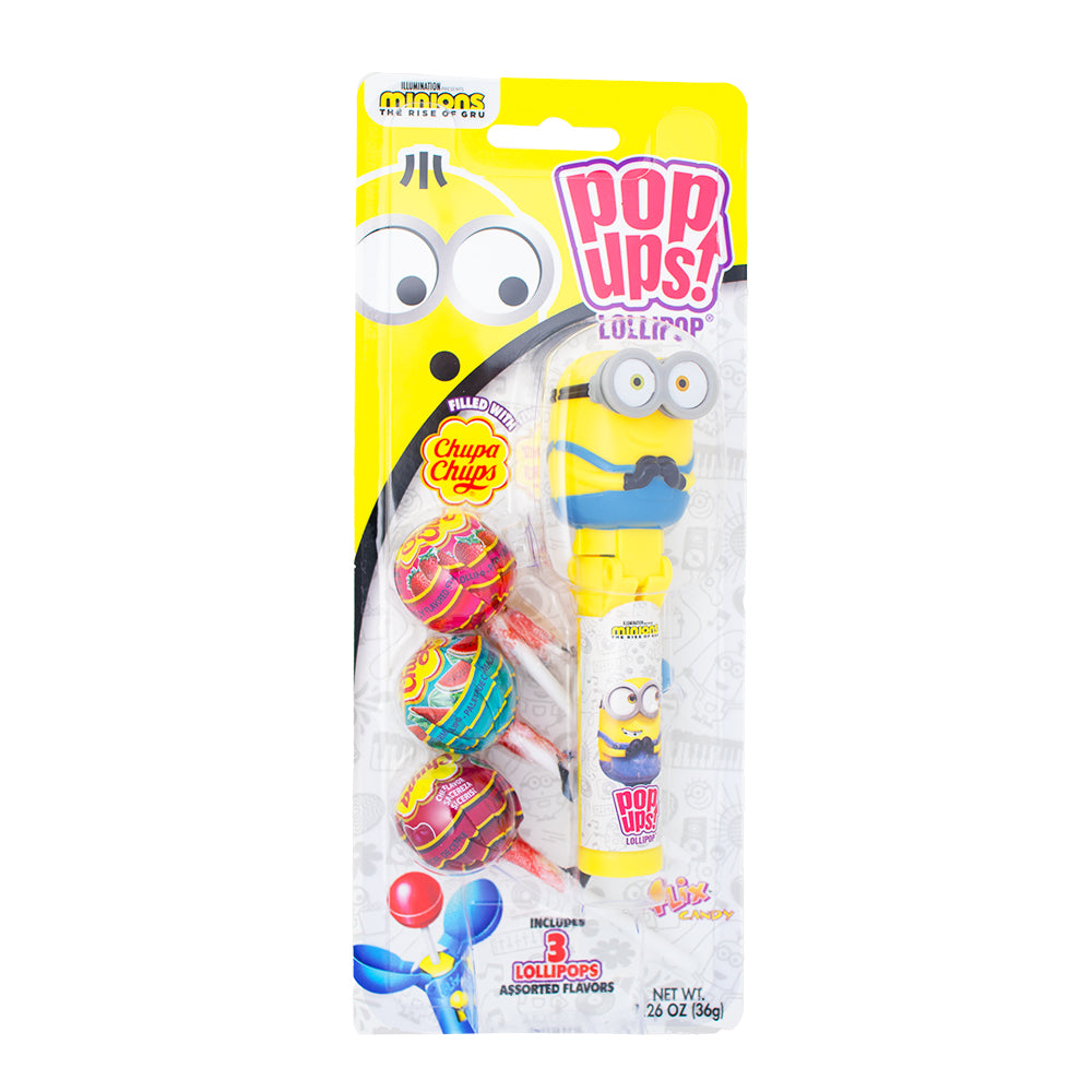 Minions Pop-Ups Lollipop Set 36g - 12 Pack | iWholesaleCandy.ca