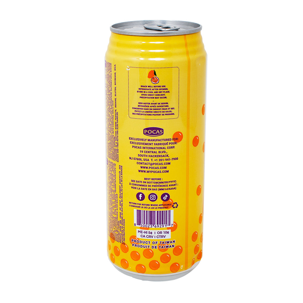 Popping Boba Mango Passion Fruit Green Tea Drink 16.5oz - 24 Pack