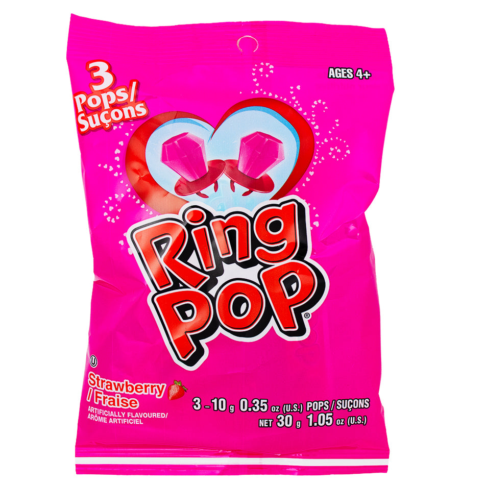 Valentine Ring Pop 3 Pieces - 36 Pack
