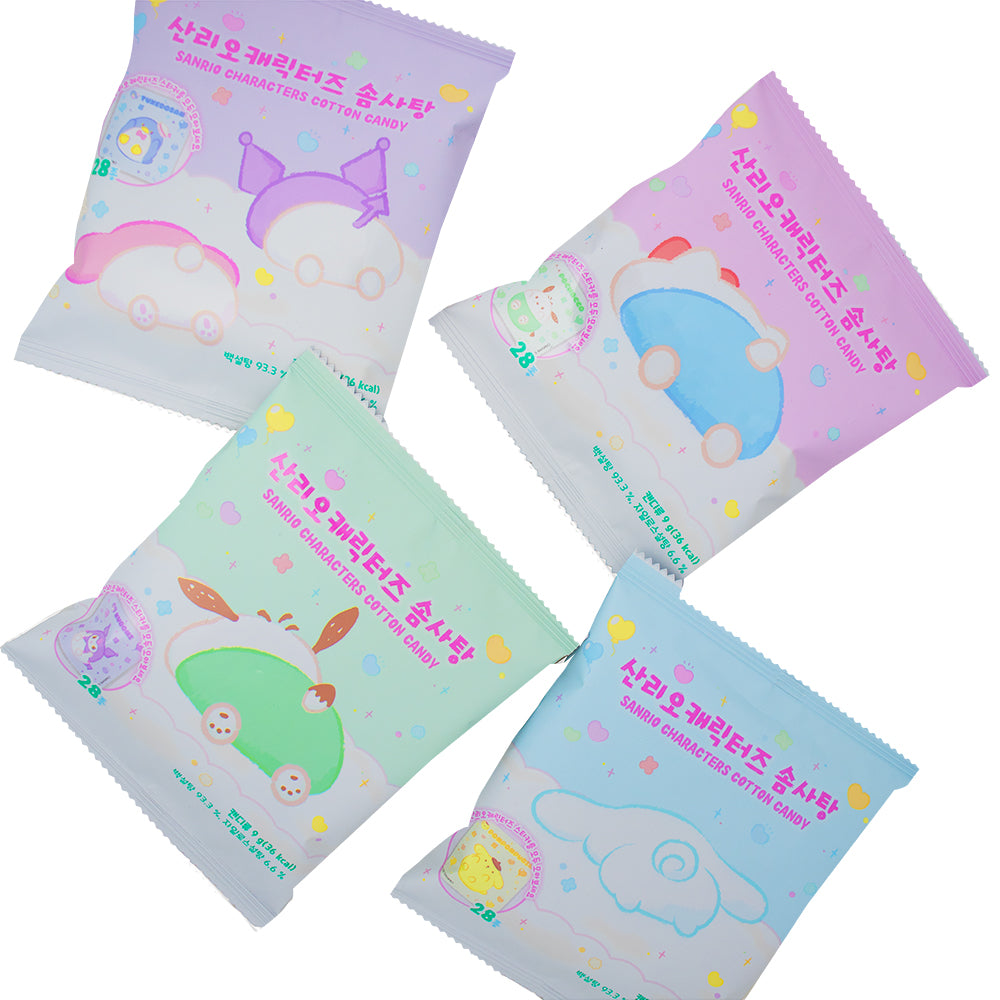 Sanrio Characters Cotton Candy with Sticker (Korea) - 9g - 10 Pack 