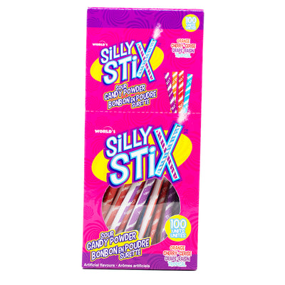 Silly Stix Sour Powder Straws 100ct 186g - 1 Pack