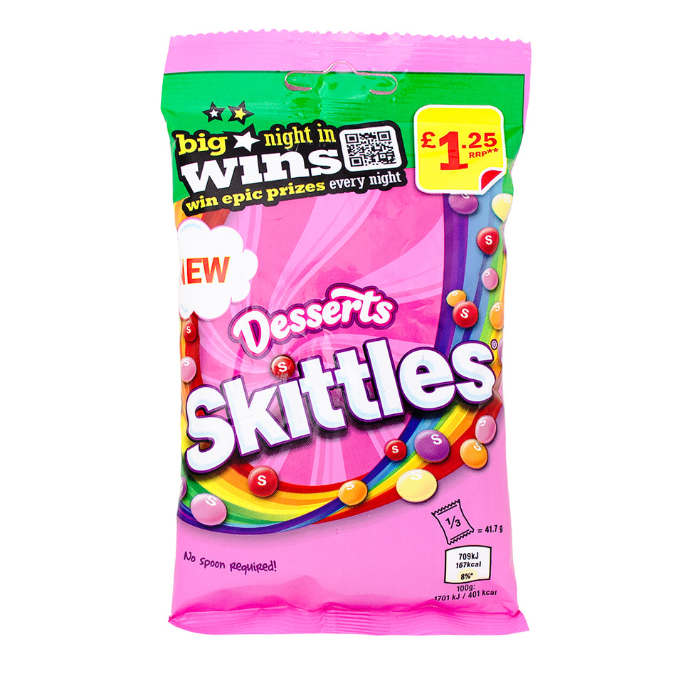 Skittles Desserts (UK) 125g - 12 Pack - Skittles - Skittles Candy - Skittles Desserts