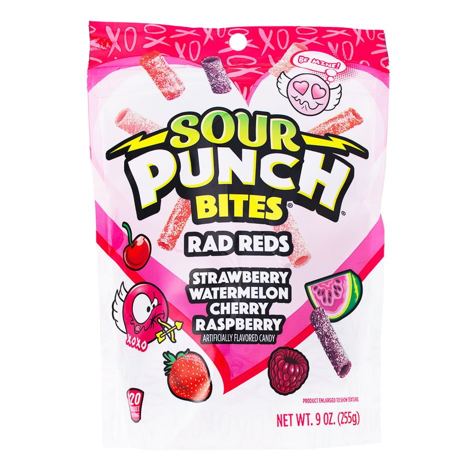 Sour Punch Bites Valentines Rad Reds - 9oz - 6 Pack