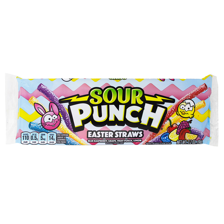 Easter Sour Punch Straws Easter 3.2oz - 24 Pack