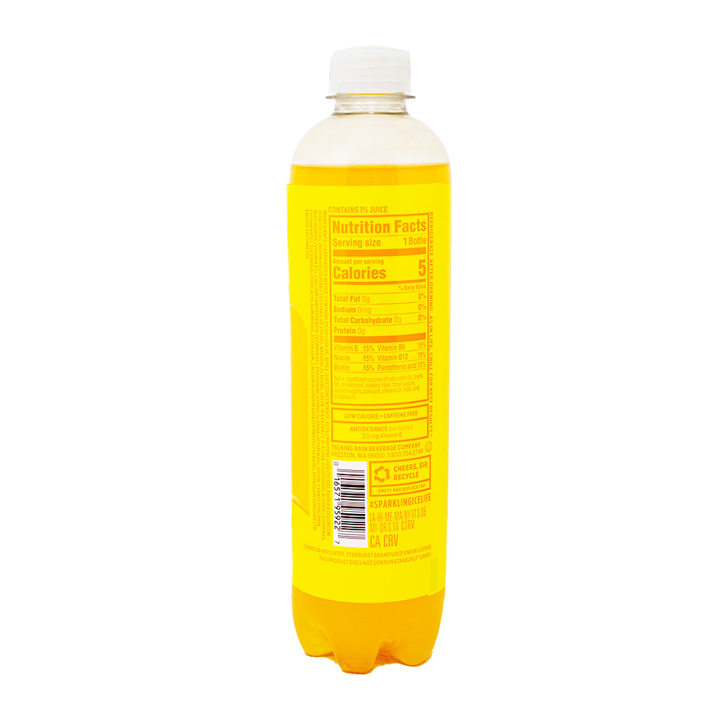 Sparkling Ice Starburst Lemon Zero Sugar 502.8mL - 12 Pack  Nutrition Facts Ingredients